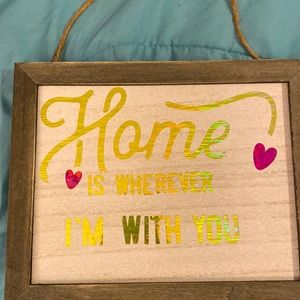 Handmade wood picture quote